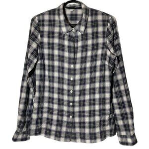 STANDARD James Perse Stripped Long Sleeve Button Front Shirt size M